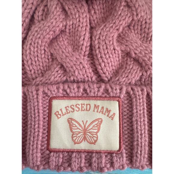 Home Free Blessed Mama Beanie Winter Hat - Picture 3 of 3